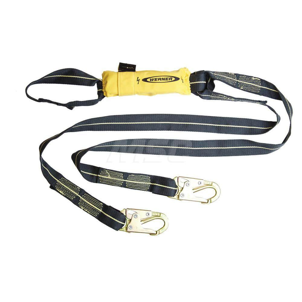 Werner C441100 Lanyards & Lifelines; Load Capacity: 5000lb ; Construction Type: Webbing ; Harness Type: Ladder Climbing ; Lanyard End Connection: Snap Hook ; Anchorage End Connection: Snap Hook ; Length Ft.: 6.00