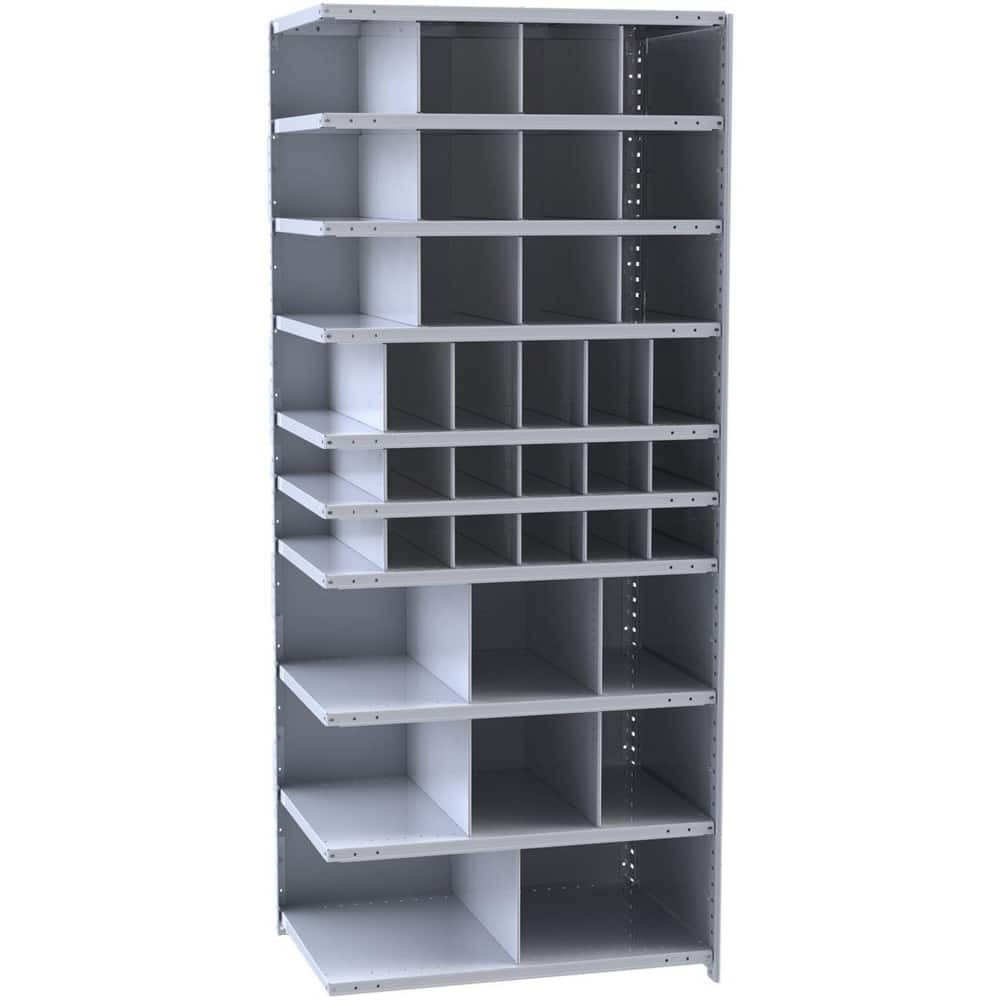 Hallowell A5535-12HG Bin Shelving; Bin Shelving Type: Clip Shelving ; Shelf Construction: Solid ; Shelf Type: Fixed ; Shelf Capacity: 800 ; Assembled: No ; Shelf Material: Steel