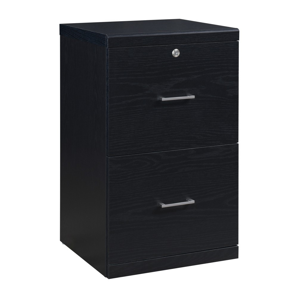 OFFICE STAR PRODUCTS ALP2817VF-BK Office Star Alpine 17inD Vertical 2-Drawer File Cabinet With Lockdowel Fastening System, Black