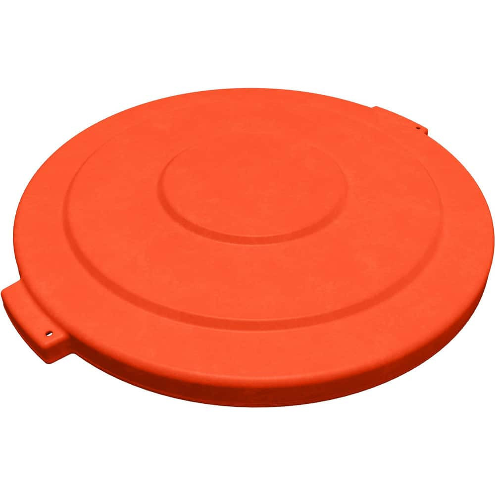 Carlisle 84102124 Trash Can & Recycling Container Lids; Lid Type: Flat ; Lid Shape: Round ; Container Shape: Round ; Compatible Container Capacity: 20 Gallon ; Color: Orange ; Material: HDPE