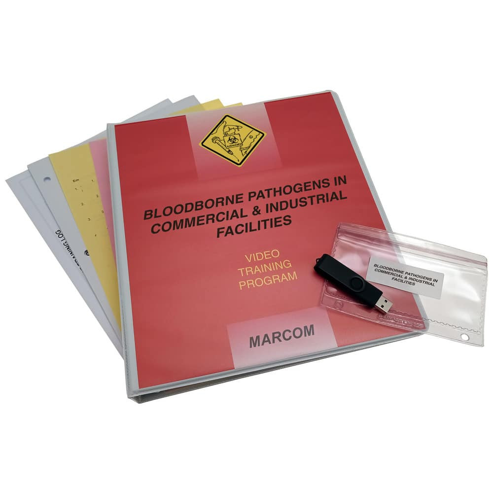 Marcom V000244UEO Multimedia Training Kits & Packages; Kit Type: Multimedia Training ; Topic: Bloodborne Pathogens ; Language: English ; Training Program Title: Bloodborne Pathogens in Commercial and Industrial Facilities ; Media Format: USB ; Run Ti