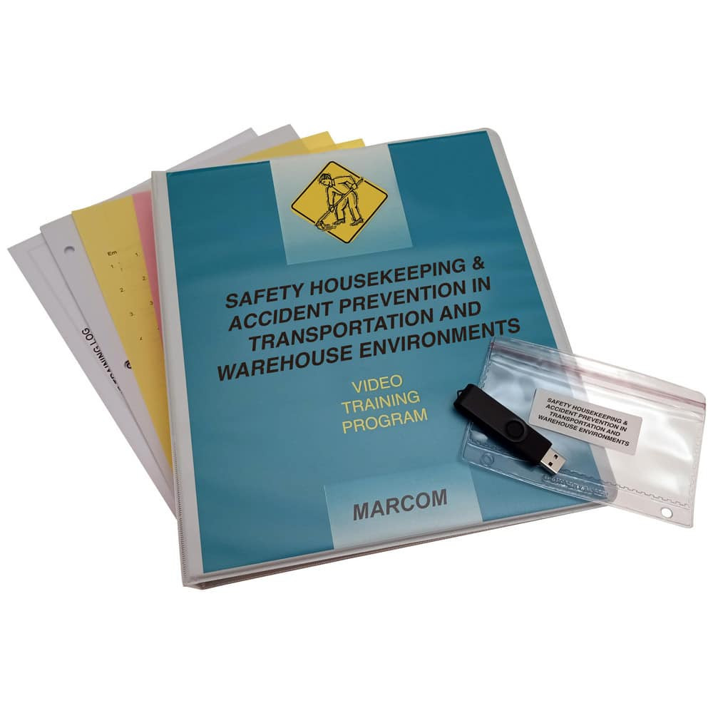 Marcom VTRN428UEM Multimedia Training Kits & Packages; Kit Type: Multimedia Training ; Topic: Safety Housekeeping & Accident Prevention ; Language: English ; Training Program Title: Safety Housekeeping & Accident Prevention in Transportation and Ware