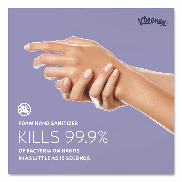 KIMBERLY-CLARK PROFESSIONAL Kleenex® 34643 Ultra Moisturizing Foam Hand Sanitizer, 1,200 mL Cassette, Unscented, 2/Carton