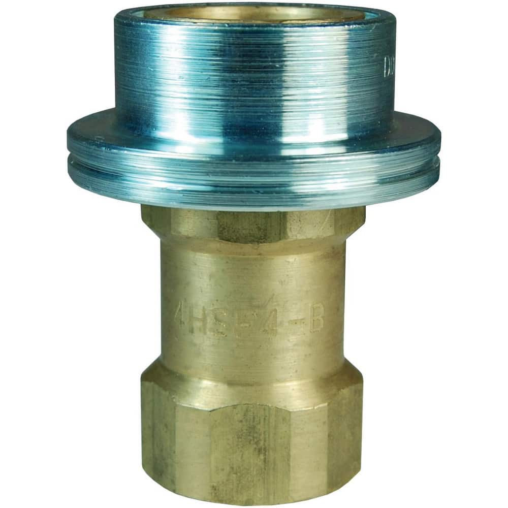 Dixon Valve & Coupling 4HSF4-B Hydraulic Hose Fittings & Couplings; Type: HS-Series ISO-B Steam Interchange Female Coupler ; Fitting Type: Coupler ; Hose Inside Diameter (Decimal Inch): 0.5000 ; Hose Size: 1/2 ; Material: Brass ; Thread Type: NPTF