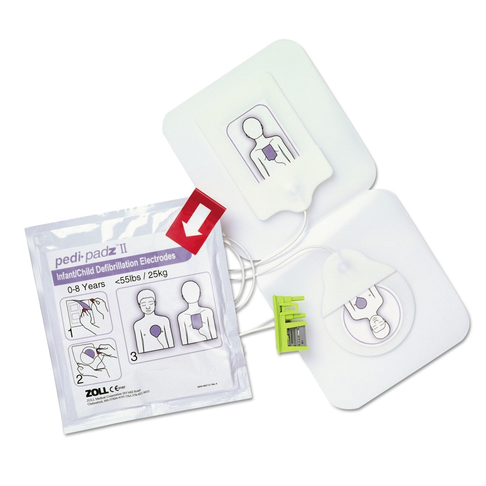 IMAGEBUILDER SOFTWARE, INC. Zoll 8900081001  Pedi-Padz II ZOL8900081001 Defibrillator Pads, 1-1/8in x 12in, White