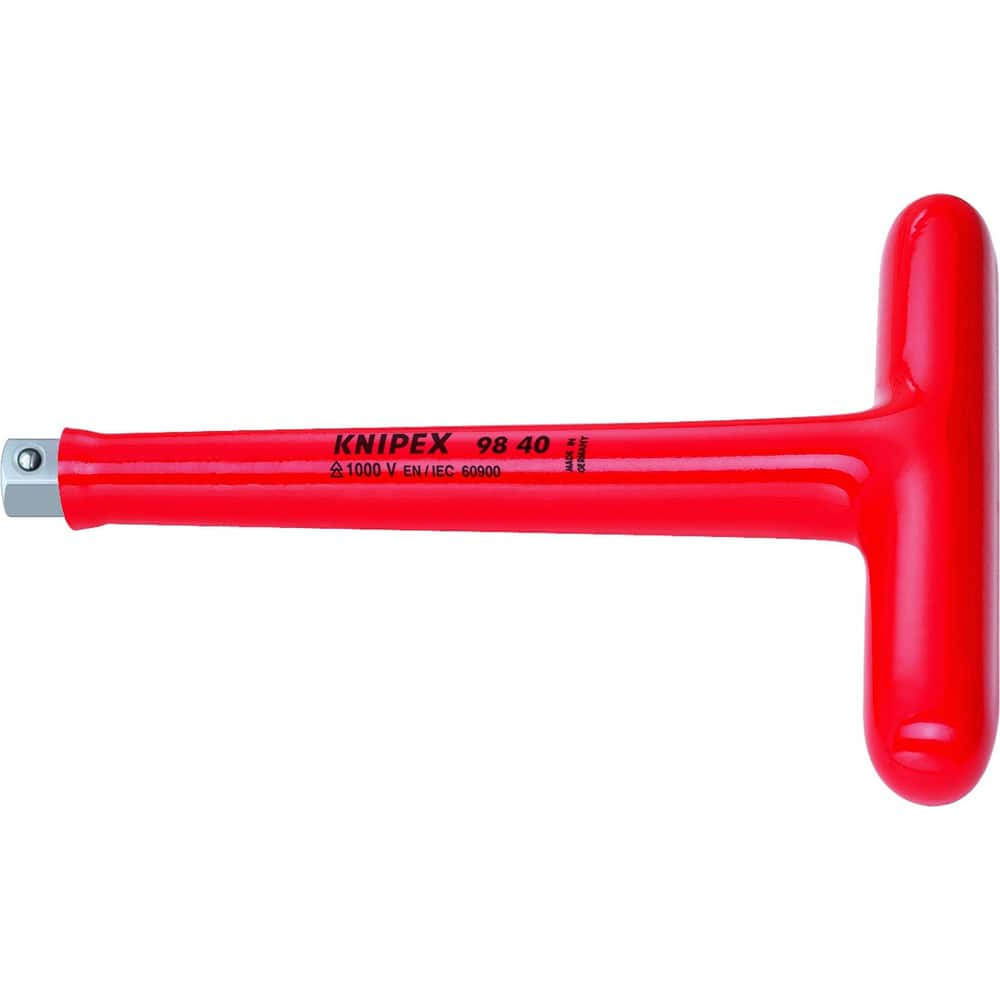 Knipex 98 40 Socket Drivers; Tool Type: Solid Shaft Socket Driver ; Drive Size (Inch): 0.50in ; Overall Length: 8.63 ; Shaft Material: Steel ; Insulated: Yes ; Tether Style: Not Tether Capable