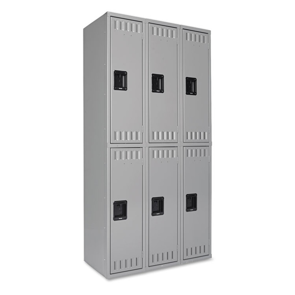 TENNSCO DTS121836CMG Double Tier Locker, Triple Stack, 36w x 18d x 72h, Medium Gray