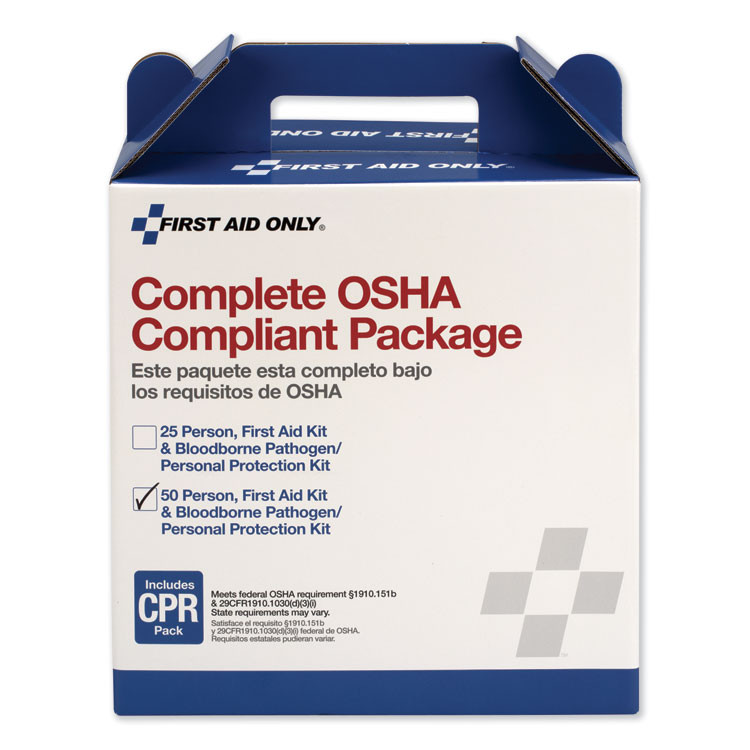 FIRST AID ONLY, INC. 228-CP First Aid Kit for 50 People, 229 Pieces, ANSI/OSHA Compliant, Plastic Case