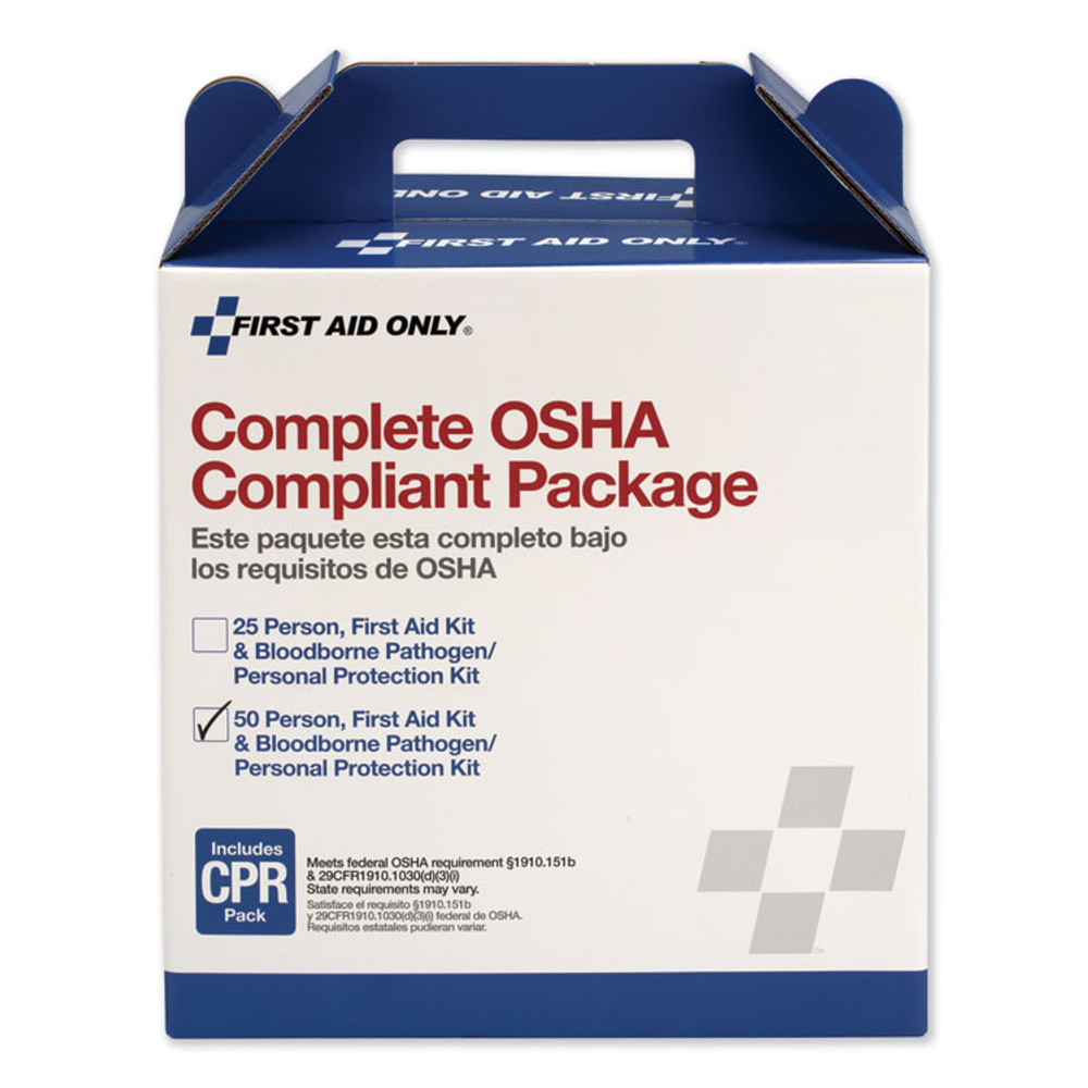 FIRST AID ONLY, INC. 228-CP First Aid Kit for 50 People, 229 Pieces, ANSI/OSHA Compliant, Plastic Case