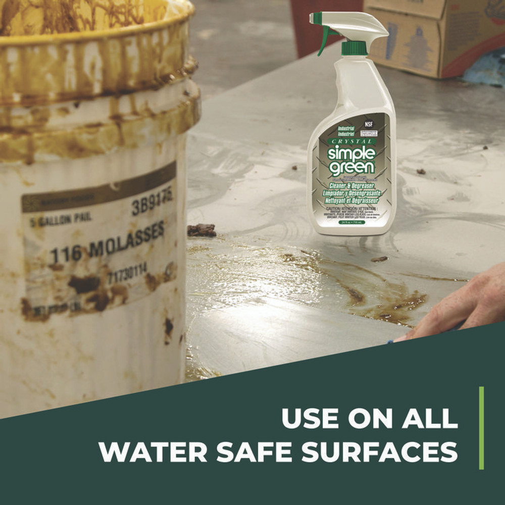 SUNSHINE MAKERS, INC. Simple Green® 19024 Crystal Industrial Cleaner/Degreaser, 24 oz Spray Bottle, 12/Carton
