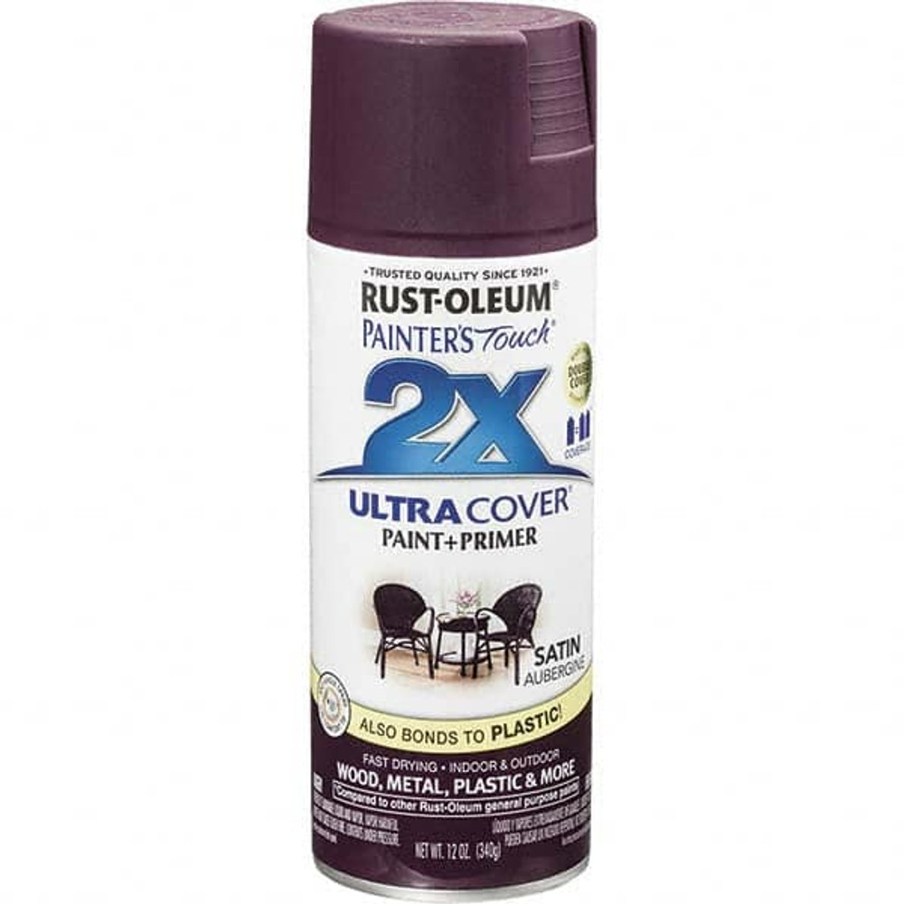 Rust-Oleum 257419 Enamel Spray Paint: Aubergine, Satin, 12 oz