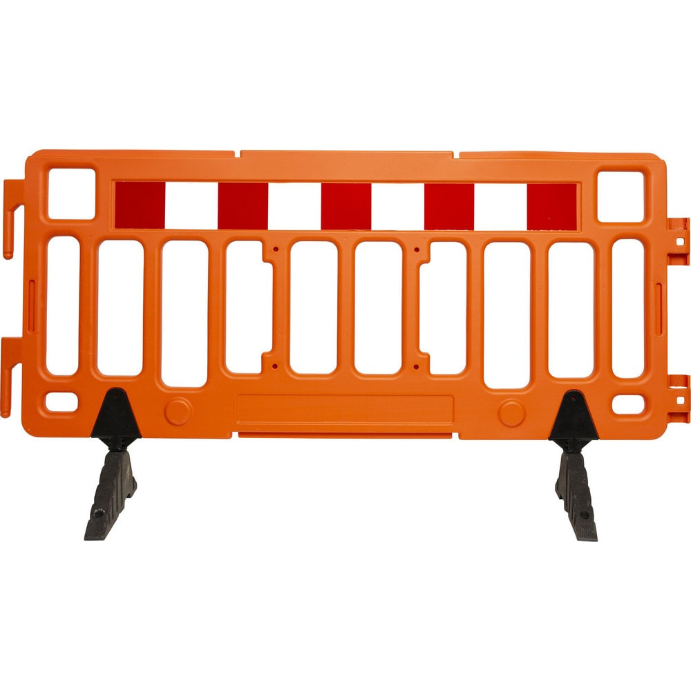 Xpress SAFETY 72BARSAFEOG1 Plastic Barricade: 3.3' High, Polyethylene Frame, Orange