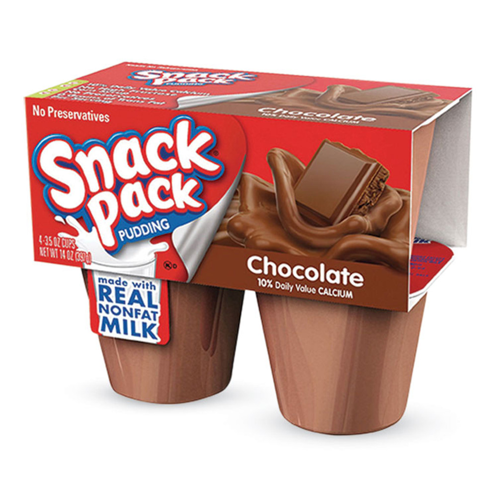 CONAGRA FOODS Snack Pack® HUN55418 Pudding Cups, Chocolate, 3.5 oz Cup, 48/Carton