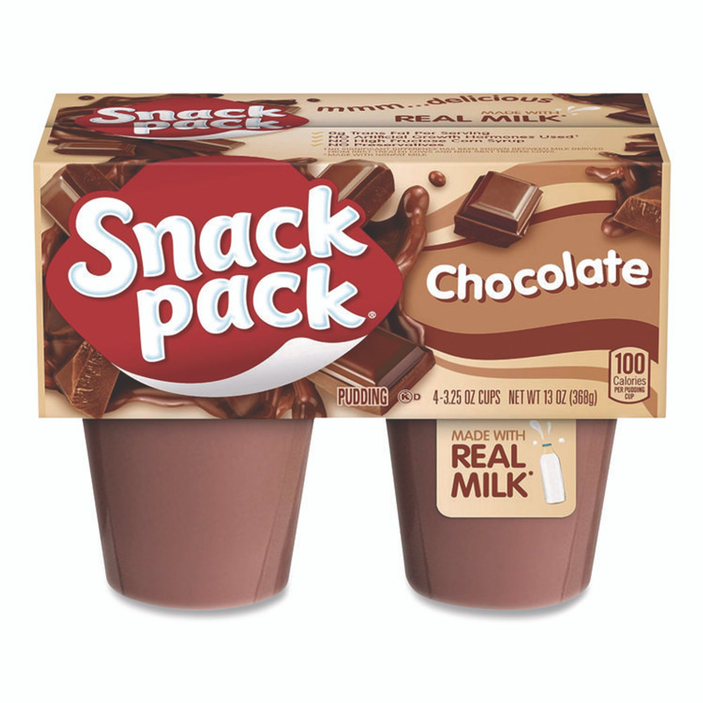 CONAGRA FOODS Snack Pack® HUN55418 Pudding Cups, Chocolate, 3.5 oz Cup, 48/Carton
