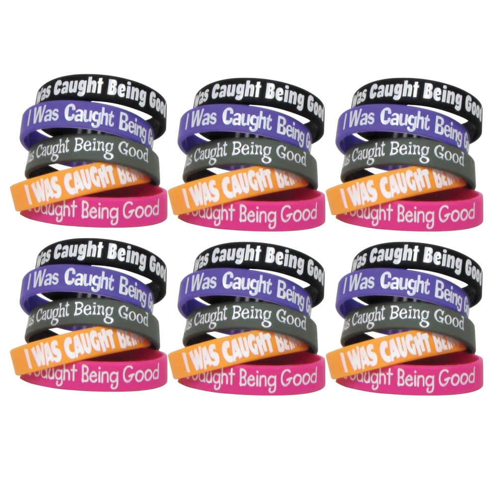 EDUCATORS RESOURCE Teacher Created Resources TCR6573-6 Teacher Created Materials I Was Caught Being Good Wristbands, 10 Wristbands Per Pack, Set Of 6 Packs