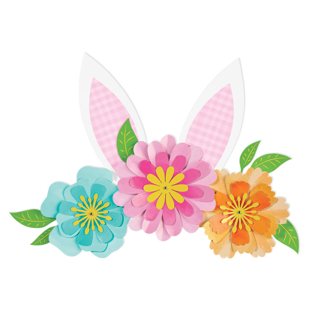 AMSCAN 244269  Easter Bunny Ears Wall Decorating Kit, Multicolor