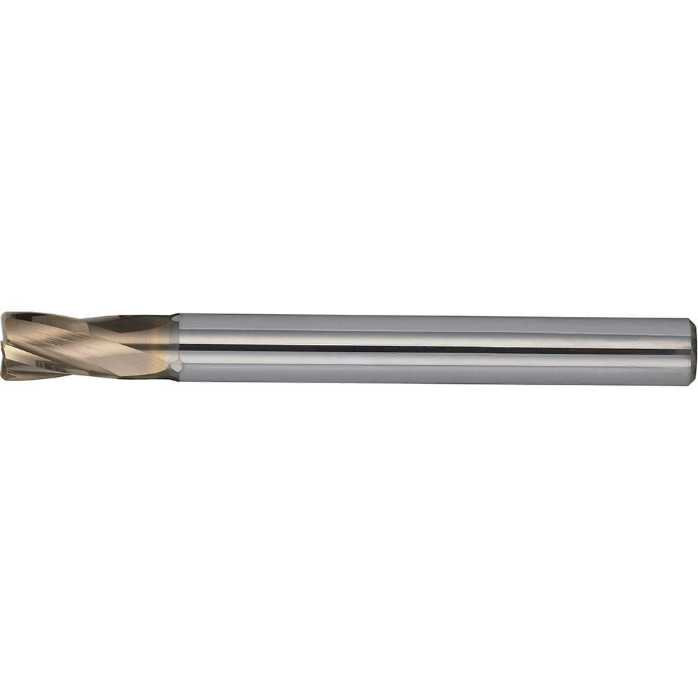 US Union Tool 2561030 Corner Radius End Mill: 10.00 mm Dia, 25.00 mm LOC, 30 deg Helix, UT Coated, Corner Radius End, Centercutting Series C-CRS