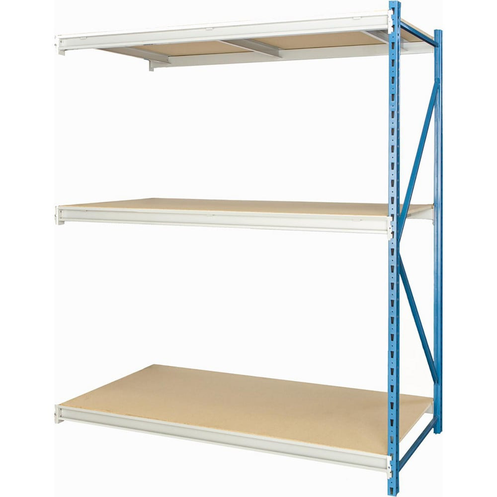 Hallowell HBR963687-3A-P- Storage Racks; Rack Type: Bulk Rack Add-On ; Overall Width (Inch): 96 ; Overall Height (Inch): 87 ; Overall Depth (Inch): 36 ; Material: Steel ; Color: Light Gray; Marine Blue