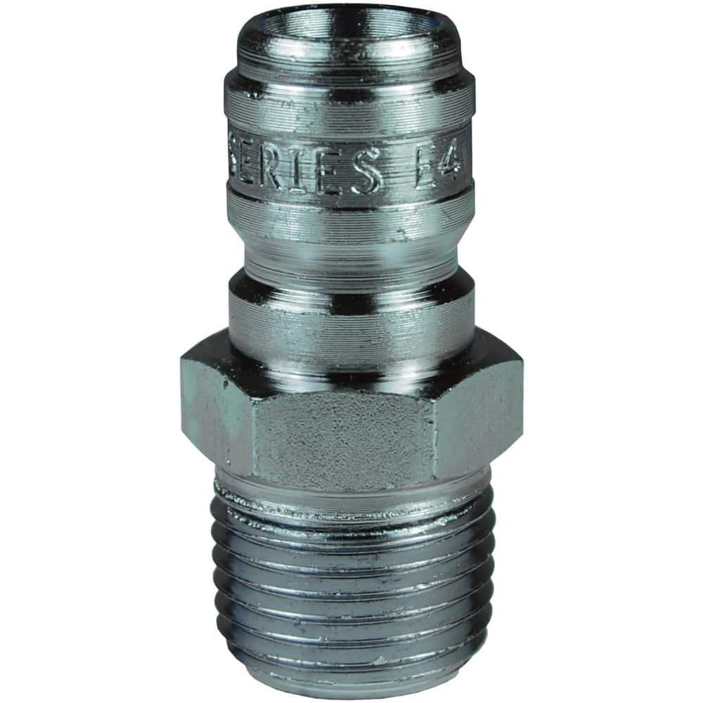 Dixon Valve & Coupling E2M2 Hydraulic Hose Fittings & Couplings; Type: E-Series Straight Through Male Threaded Plug ; Fitting Type: Male Plug ; Hose Inside Diameter (Decimal Inch): 0.2500 ; Hose Size: 1/4 ; Material: Steel ; Thread Type: NPTF