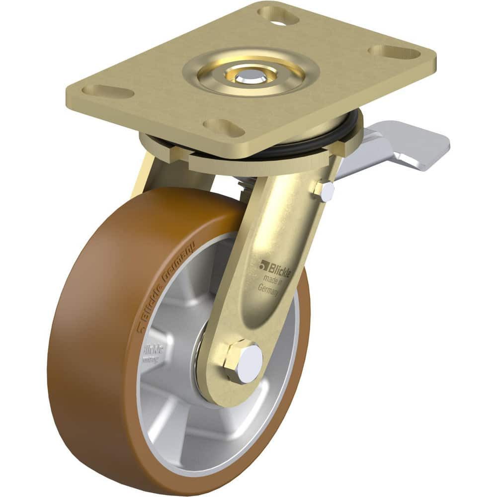 Blickle 932058 Top Plate Casters; Mount Type: Plate ; Number of Wheels: 1.000 ; Wheel Diameter (Inch): 8 ; Wheel Material: Polyurethane ; Wheel Width (Inch): 2 ; Wheel Color: Blue