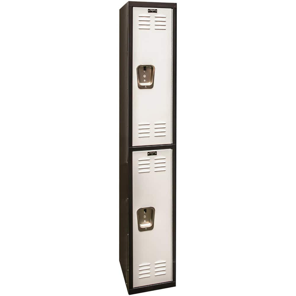 Hallowell U1282-2MP Lockers; Locker Style: Horizontal ; Locker Configuration: 1-Wide ; Assembled: No ; Shelf Capacity: 0 ; Handle Type: Recessed ; Locker Material: Steel