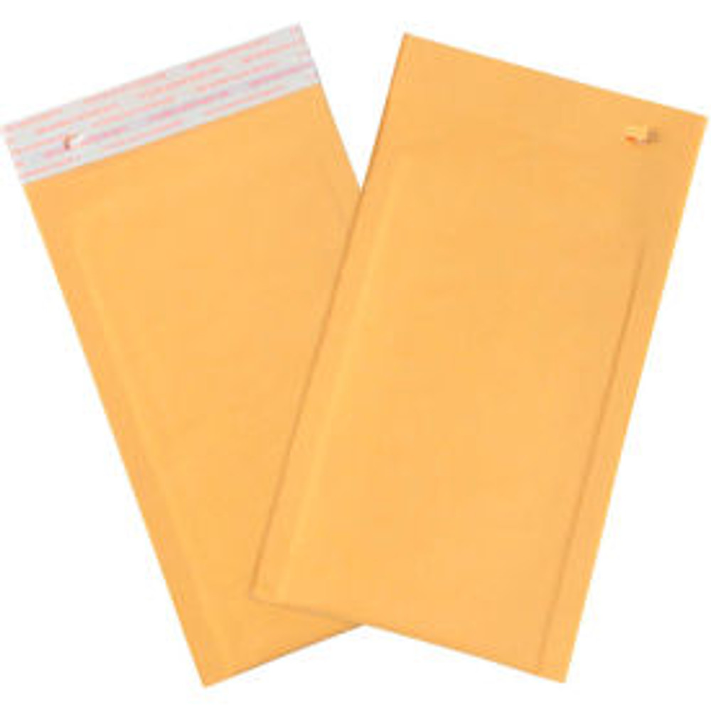 Global Industrial™ Self Seal Bubble Mailer w/Tear Strip #000 4""W x 8""L Golden Kraft 500/Pk p/n B39970