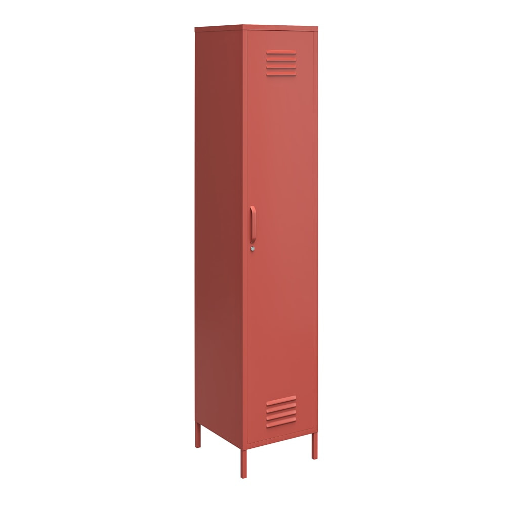 AMERIWOOD INDUSTRIES, INC. Ameriwood Home 5244915COM  Mission District 4-Shelf Single Metal Locker Storage Cabinet, 72-13/16inH x 15inW x 15-3/4inD, Terracotta