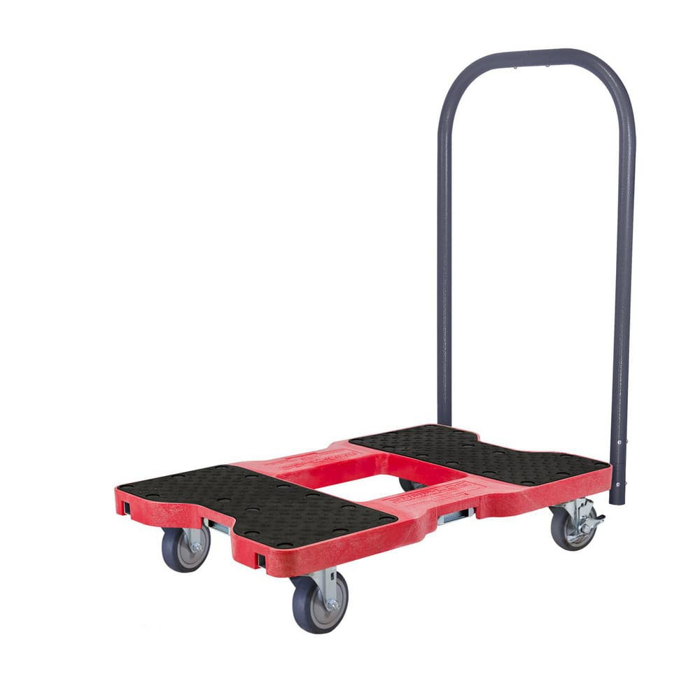 Snap-Loc SL1200P4TR Push Cart Truck: 1,200 lb Capacity, Structural Polyethylene Platform, 32" Platform Length, 7" Platform Height