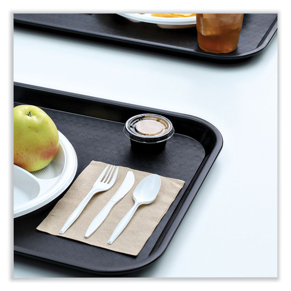 BOARDWALK PRTLID2 Souffle/Portion Cup Lids, Fits 1.5 oz and 2 oz Portion Cups, Plastic, Clear, 2,500/Carton