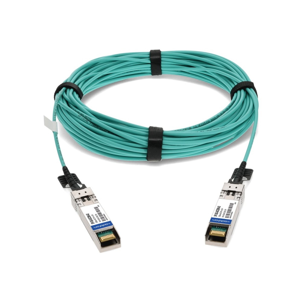 ADD-ON COMPUTER PERIPHERALS, INC. SFP-10G-AOC20M-AO AddOn - 10GBase direct attach cable - TAA Compliant - SFP+ to SFP+ - 20 m - fiber optic - active