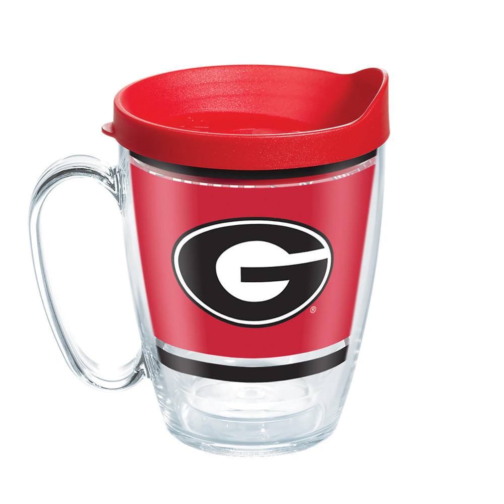 TERVIS TUMBLER COMPANY 01257472 Tervis NCAA Legend Coffee Mug With Lid, 16 Oz, Georgia Bulldogs