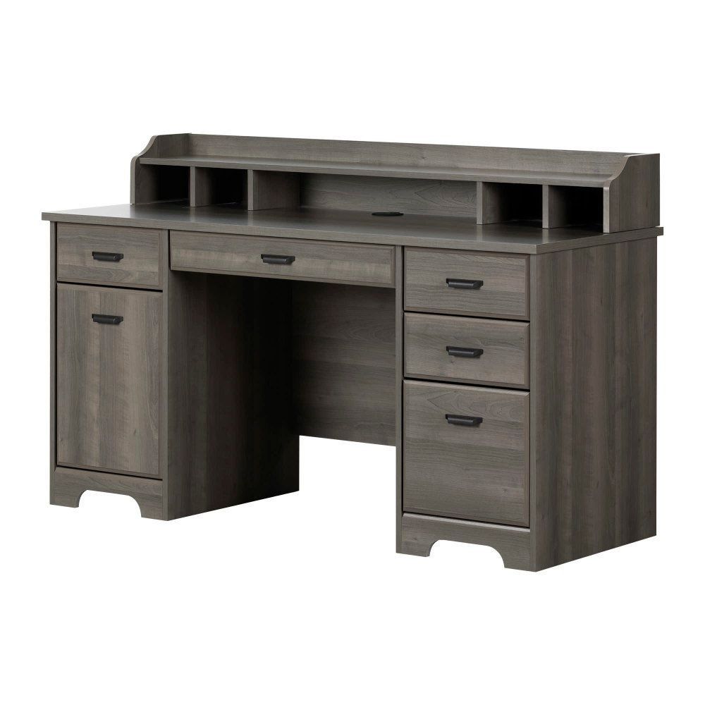 SOUTH SHORE IND LTD South Shore 13103  Versa 60inW Computer Office Desk, Gray Maple