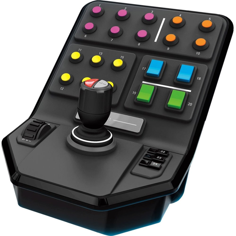 LOGITECH 945-000031  Heavy Equipment Side Panel Simulation Heavy Equipment Control Deck - Cable - USB - PC, Mac - 5.91 ft Cable - Black