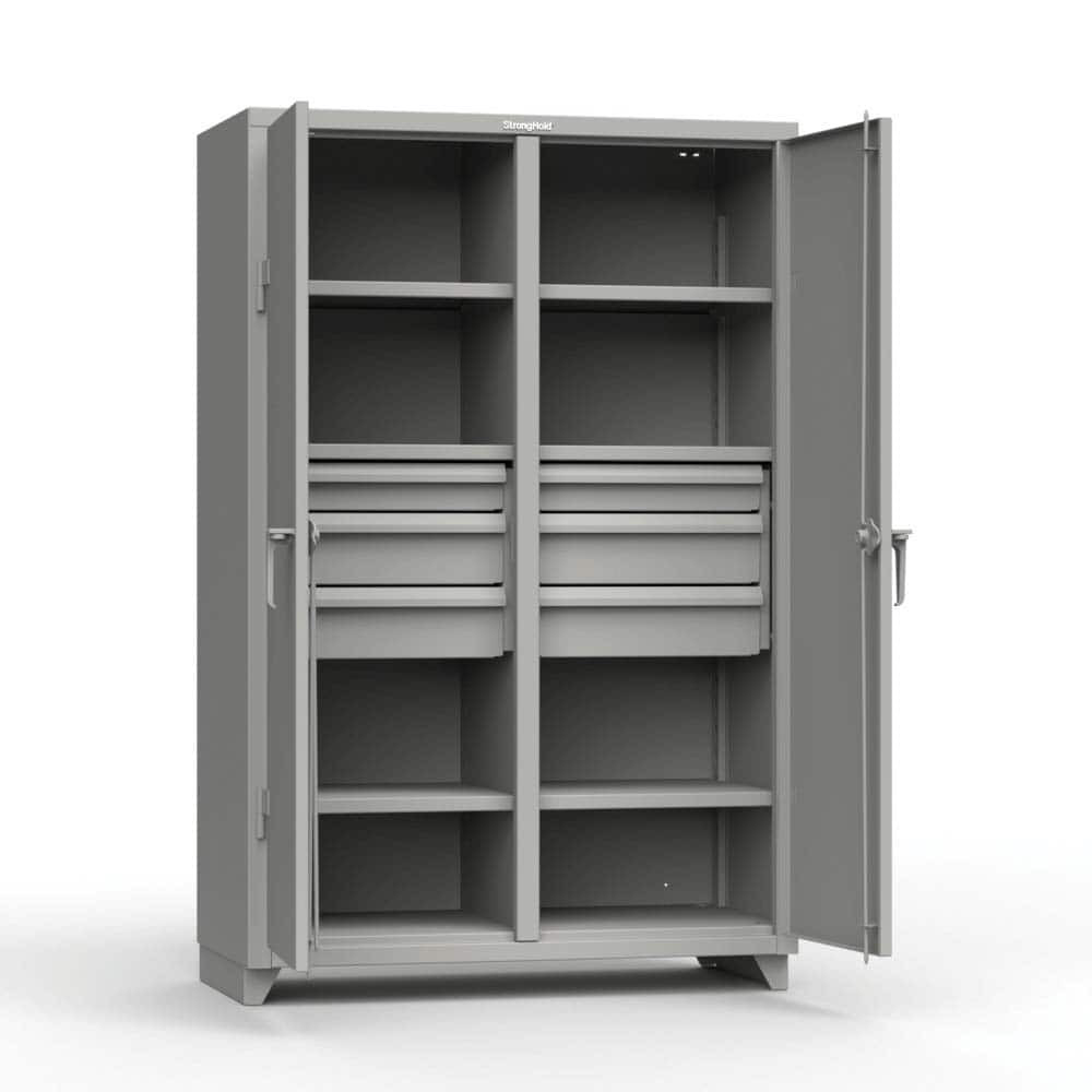 Strong Hold 46-DS-246-L Steel Storage Cabinet: 48" Wide, 24" Deep, 72" High