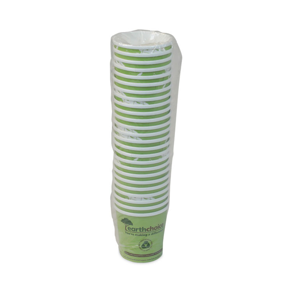 PACTIV EVERGREEN CORPORATION PHSC16ECDI EarthChoice Compostable Soup Cup Large, 16 oz, 3.63" Diameter x 3.88" h, Green, Paper, 500/Carton
