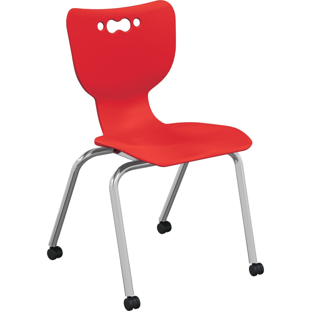 MOORECO INC MooreCo 54318-1-RED-NA-CH-HC  Hierarchy Armless Caster Chair, 18in, Red