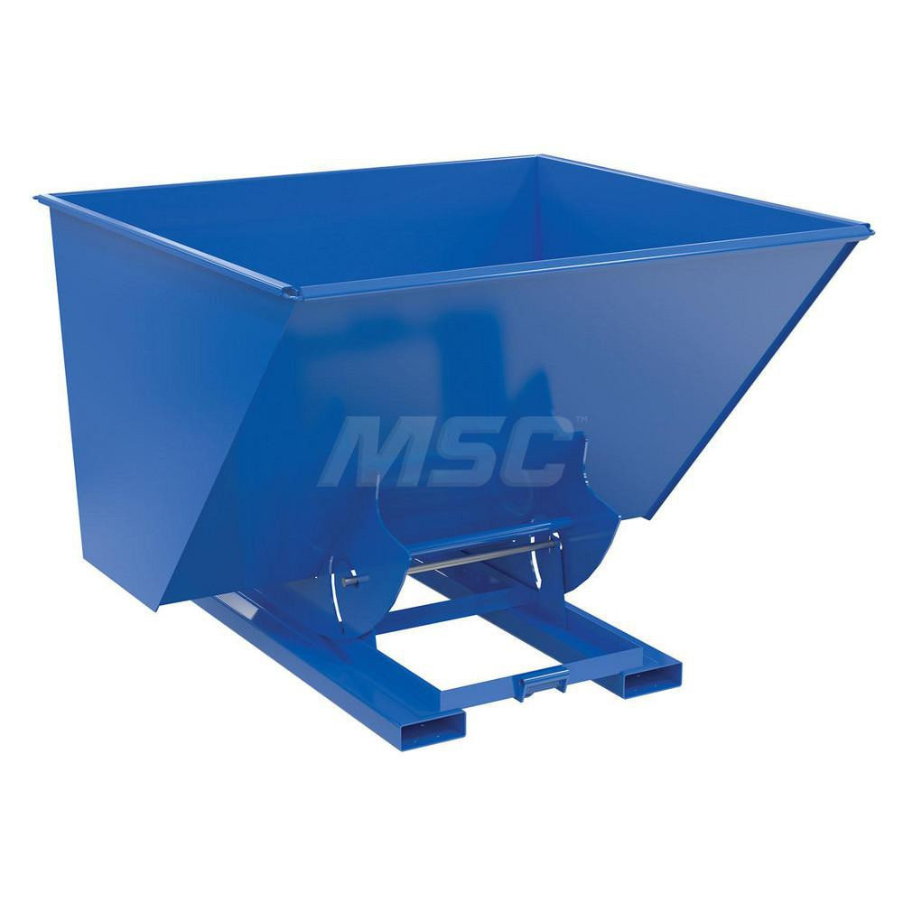 Vestil D-250-LD-NB Stationary Tilt Hopper: 2,000 lb Capacity, 70" Wide, 69" Long, 52" High