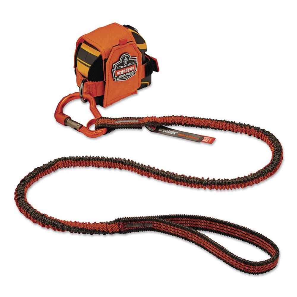 TENACIOUS HOLDINGS, INC. ergodyne® 19663 Squids 3193 Tape Measure Tethering Kit, 2 lb Max Working Capacity, 38" to 48" Long, Orange/Gray