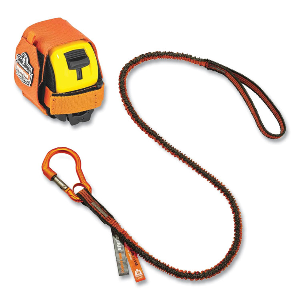 TENACIOUS HOLDINGS, INC. ergodyne® 19663 Squids 3193 Tape Measure Tethering Kit, 2 lb Max Working Capacity, 38" to 48" Long, Orange/Gray