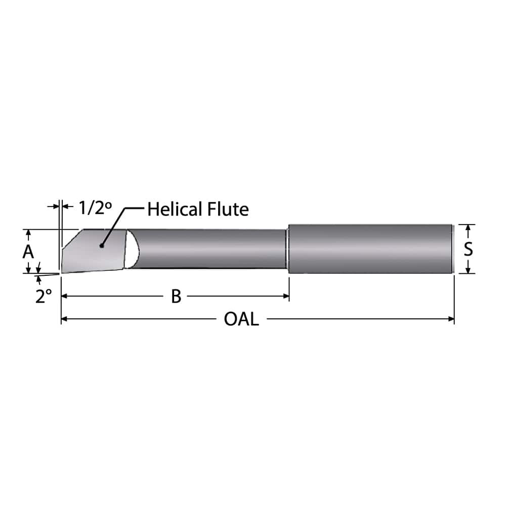 Scientific Cutting Tools HB85A Helical Boring Bar: 0.085" Min Bore, 1/2" Max Depth, Right Hand Cut, Submicron Solid Carbide