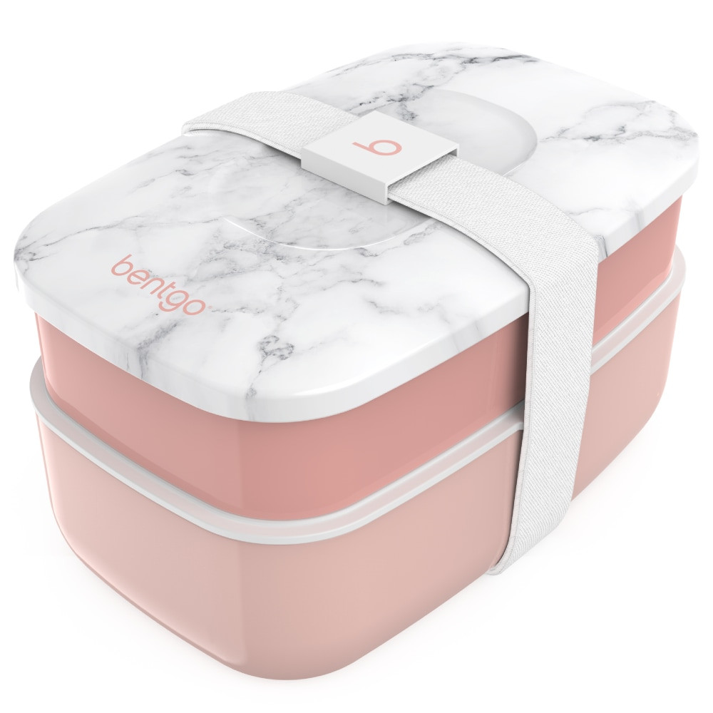 BEAR DOWN CONSULTING Bentgo BENTGO-M  Classic All-In-One Lunch Box Container, 3-13/16inH x 4-3/4inW x 7-1/8inD, Blush Marble