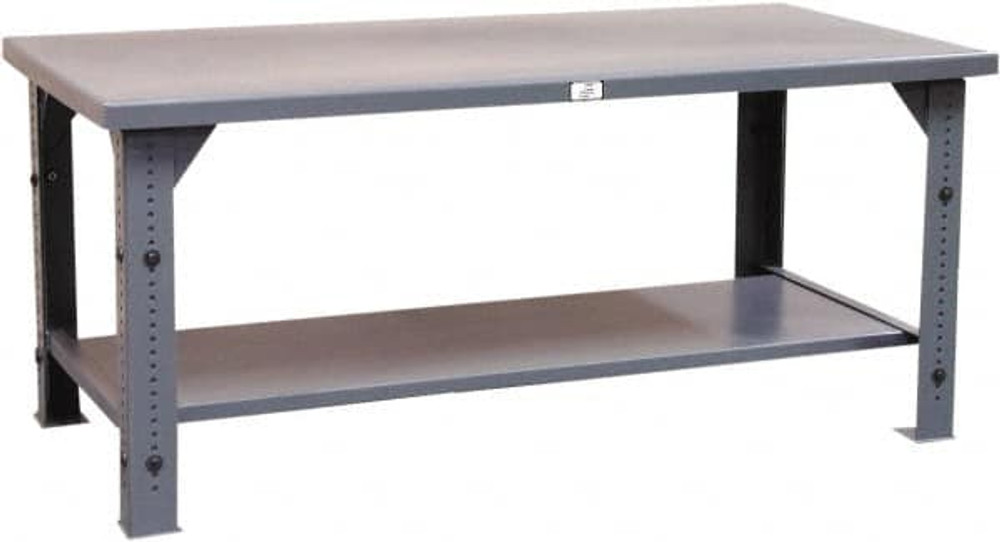 Strong Hold T6036-AL-SSTOP Stationary Work Table: Dark Gray