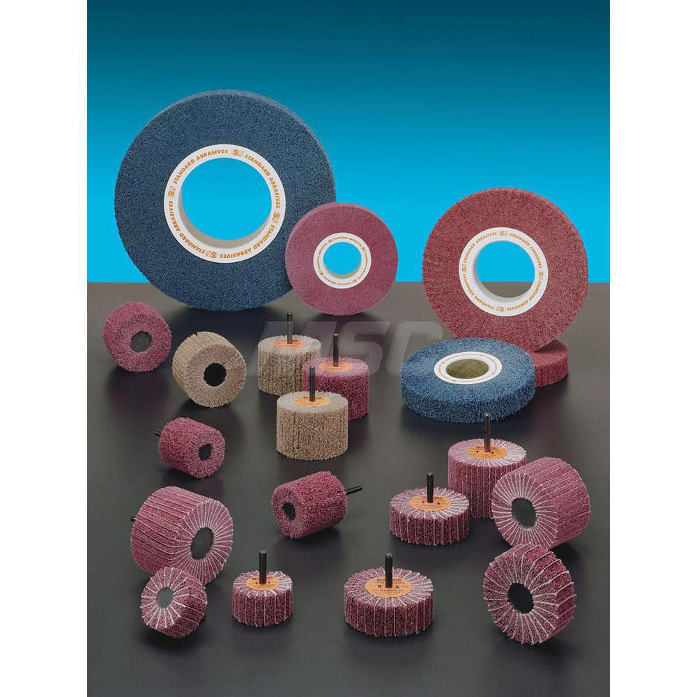 Standard Abrasives 7010292437 Unmounted Flap Wheels; Abrasive Type: Non-Woven ; Abrasive Material: Aluminum Oxide ; Outside Diameter (Inch): 4-1/2 ; Face Width (Inch): 2 ; Center Hole Thread Size: 5/8-11 ; Grade: Extra Coarse