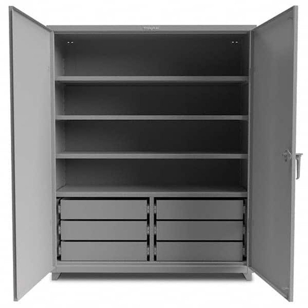 Strong Hold 56-243-6/5DB-L Heavy-Duty Storage Cabinet: 60" Wide, 24" Deep, 75" High