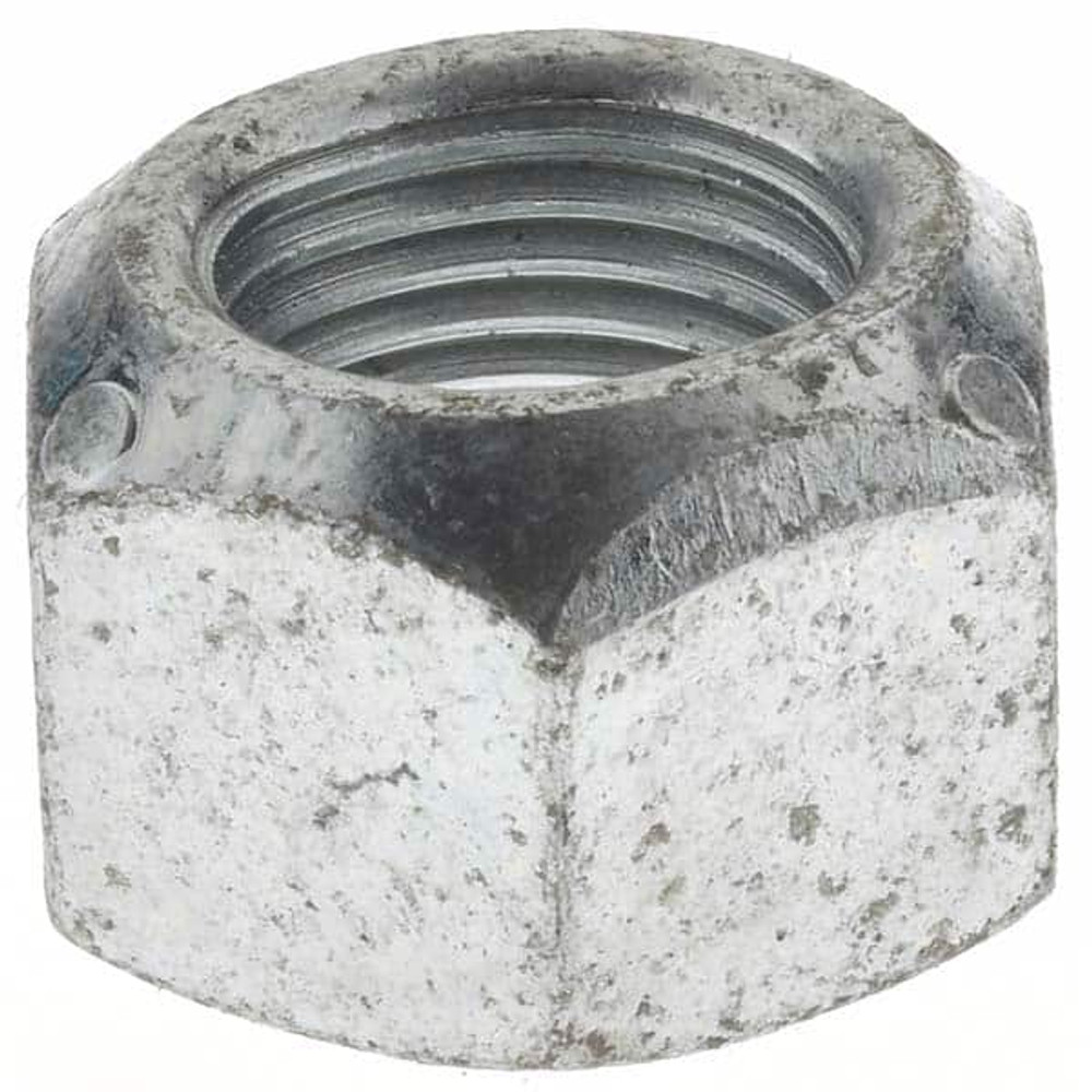 Value Collection MPC712209 Hex Lock Nut: Distorted Thread, 1/2-20, Grade B Steel, Zinc-Plated & Wax-Plated