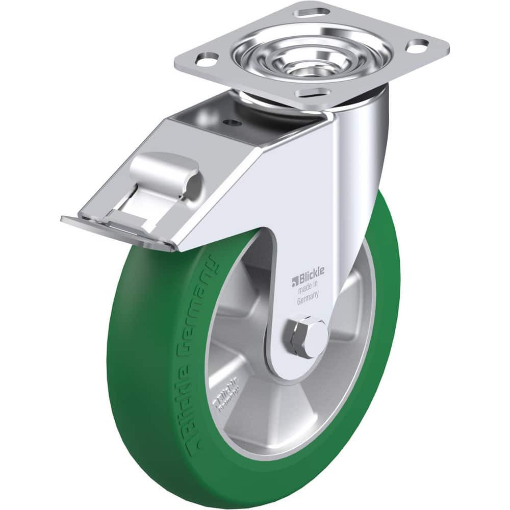 Blickle 910243 Top Plate Casters; Mount Type: Plate ; Number of Wheels: 1.000 ; Wheel Diameter (Inch): 6 ; Wheel Material: Synthetic ; Wheel Width (Inch): 2 ; Wheel Color: Gray