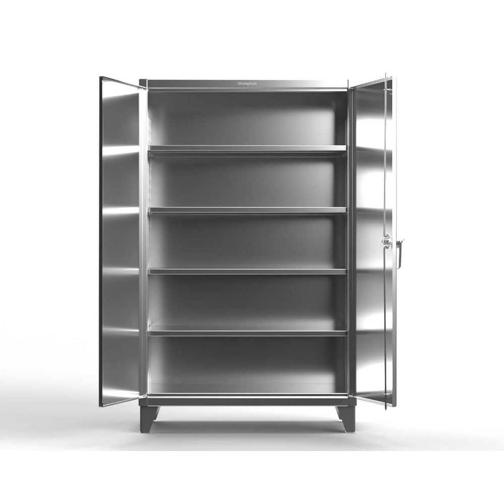 Strong Hold 66-244SS Storage Cabinets; Cabinet Type: Extreme Duty ; Cabinet Material: Stainless Steel ; Width (Inch): 72in ; Depth (Inch): 24in ; Cabinet Door Style: Solid ; Height (Inch): 78in