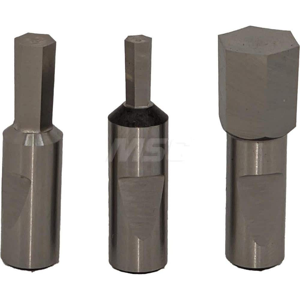 Somma Tool Co. HXSW-3/32-F-V Hexagon Broaches; Hex Size: 0.0938 ; Tool Material: High Speed Steel ; Coating: Uncoated ; Coated: Uncoated ; Maximum Cutting Length: 0.199in ; Overall Length: 1.10