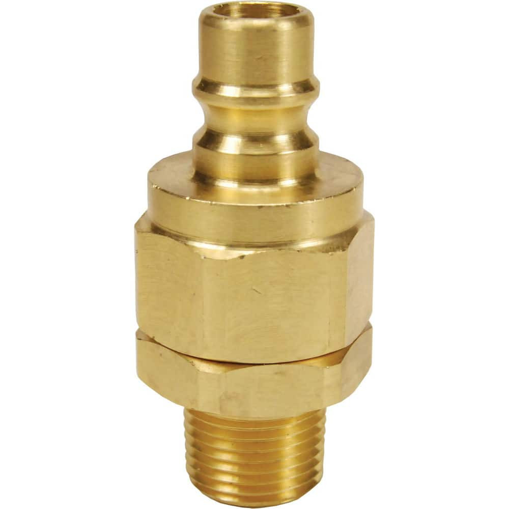 Dixon Valve & Coupling V4M4-B Hydraulic Hose Fittings & Couplings; Type: V-Series Valved Male Plug ; Fitting Type: Male Plug ; Hose Inside Diameter (Decimal Inch): 0.5000 ; Hose Size: 1/2 ; Material: Brass ; Thread Type: NPTF