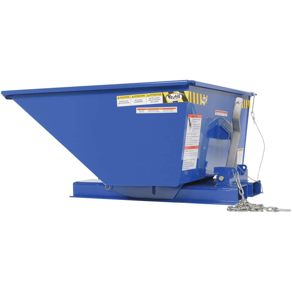 Vestil D-33-LD-LP Hoppers & Basket Trucks; Hopper Type: Tilt ; Color: Blue ; Finish: Powder Coated ; Body Gauge: 12 ; Lid Included: No